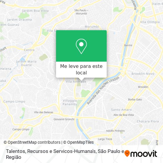 Talentos, Recursos e Servicos-Humana's mapa