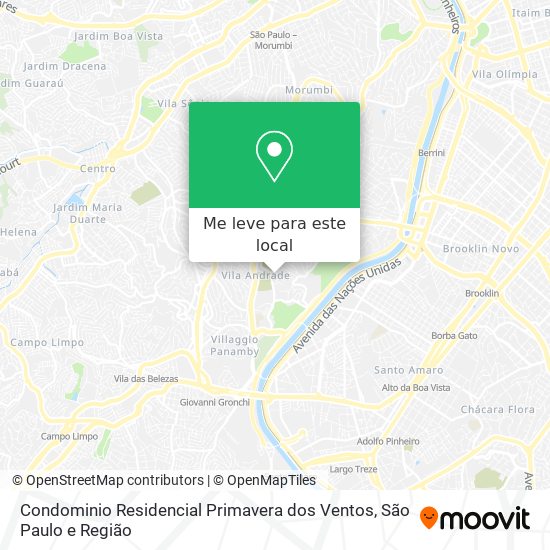 Condominio Residencial Primavera dos Ventos mapa