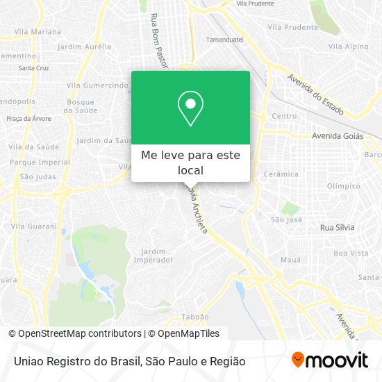 Uniao Registro do Brasil mapa