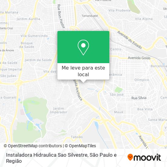 Instaladora Hidraulica Sao Silvestre mapa