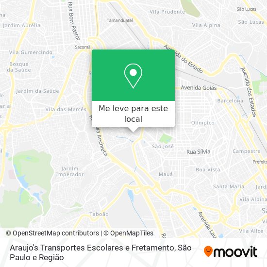 Araujo's Transportes Escolares e Fretamento mapa