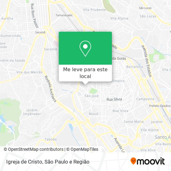 Igreja de Cristo mapa