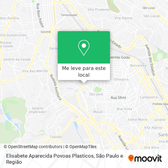 Elisabete Aparecida Povoas Plasticos mapa