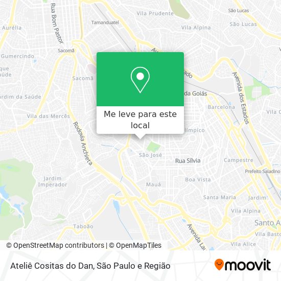 Ateliê Cositas do Dan mapa