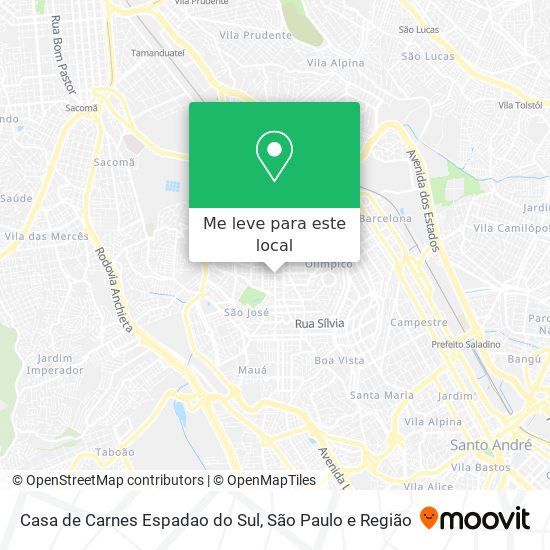 Casa de Carnes Espadao do Sul mapa