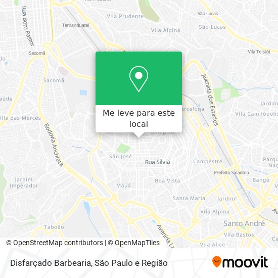 Disfarçado Barbearia mapa
