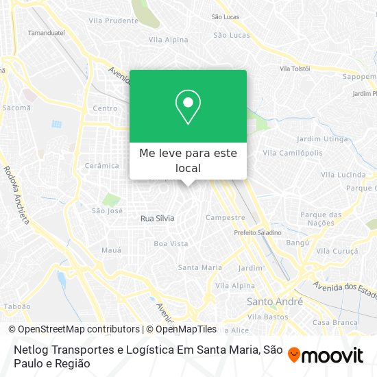Netlog Transportes e Logística Em Santa Maria mapa