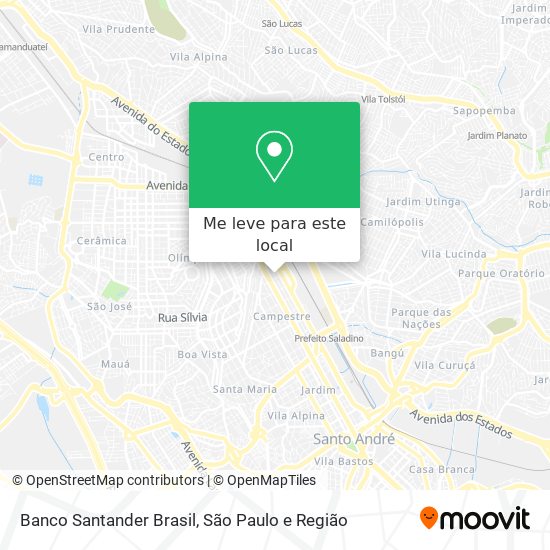 Banco Santander Brasil mapa