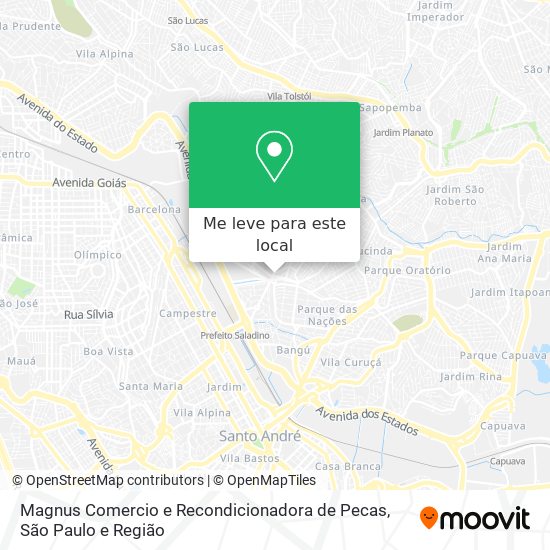 Magnus Comercio e Recondicionadora de Pecas mapa