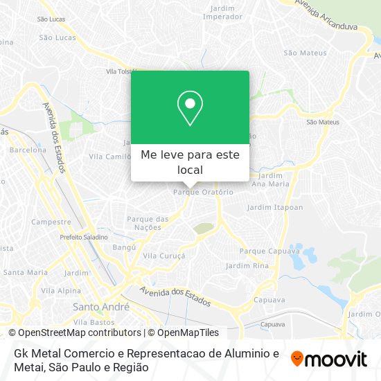 Gk Metal Comercio e Representacao de Aluminio e Metai mapa