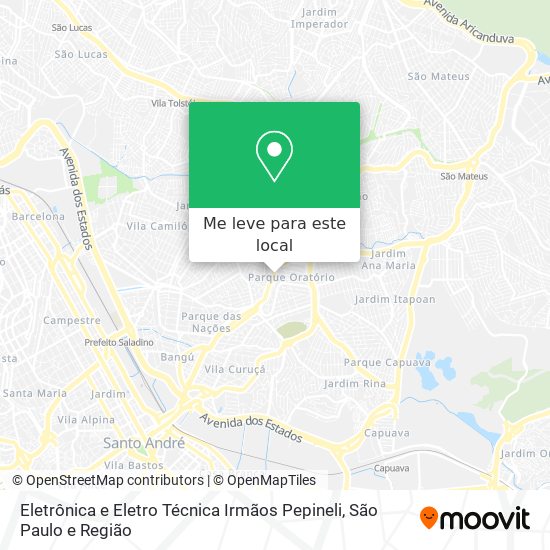 Eletrônica e Eletro Técnica Irmãos Pepineli mapa