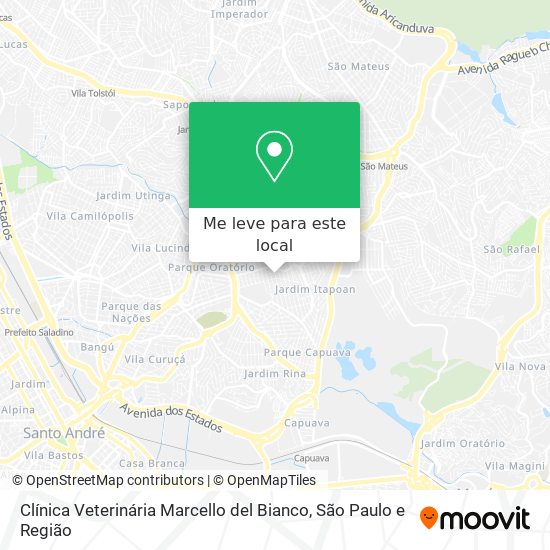 Clínica Veterinária Marcello del Bianco mapa