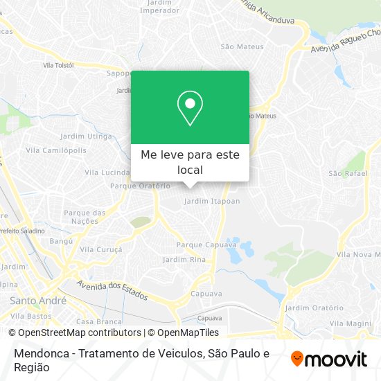 Mendonca - Tratamento de Veiculos mapa