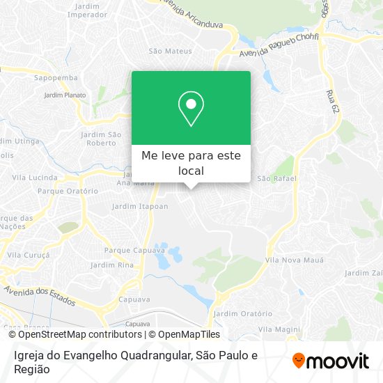 Igreja do Evangelho Quadrangular mapa