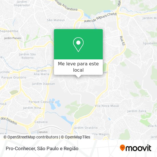 Pro-Conhecer mapa
