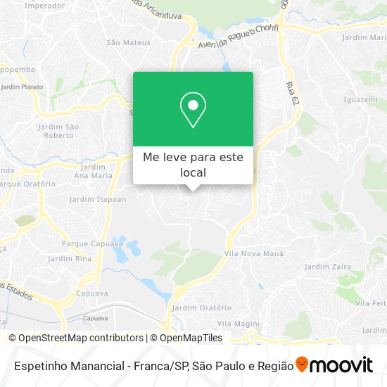 Espetinho Manancial - Franca / SP mapa