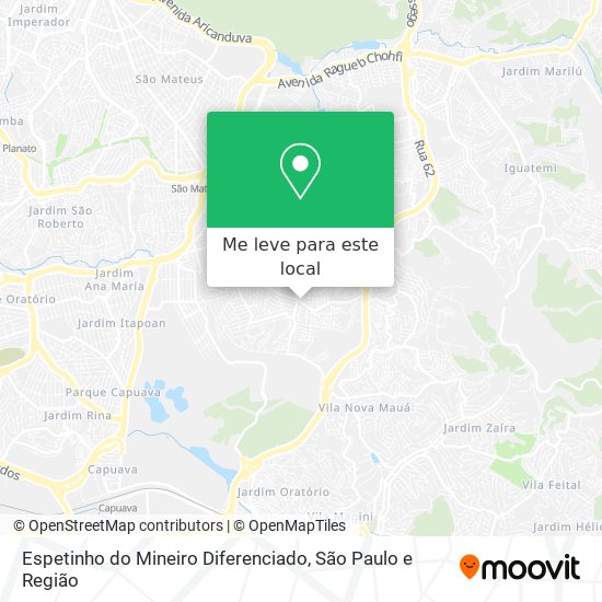 Espetinho do Mineiro Diferenciado mapa