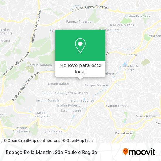 Espaço Bella Manzini mapa