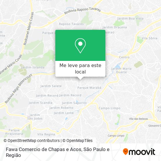 Fawa Comercio de Chapas e Acos mapa