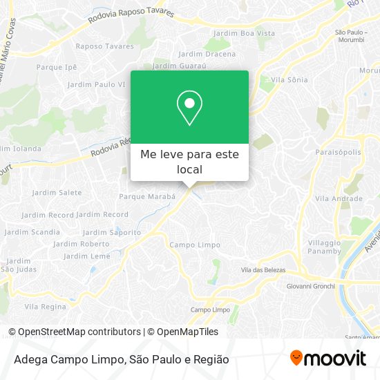 Adega Campo Limpo mapa