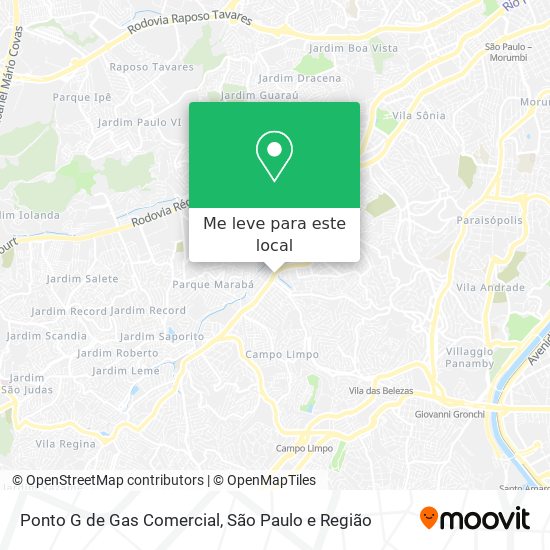 Ponto G de Gas Comercial mapa