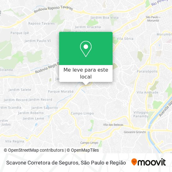 Scavone Corretora de Seguros mapa