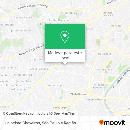 Unlocked Chaveiros mapa