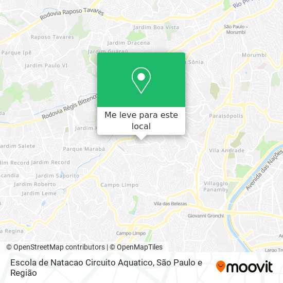 Escola de Natacao Circuito Aquatico mapa