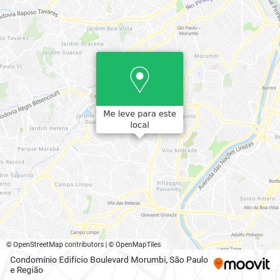 Condomínio Edifício Boulevard Morumbi mapa