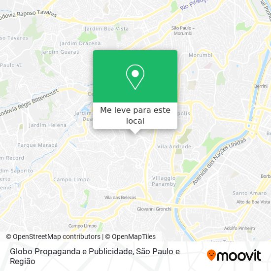 Globo Propaganda e Publicidade mapa