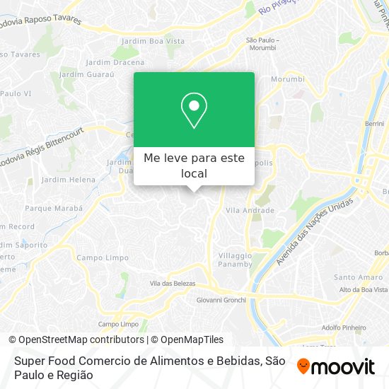 Super Food Comercio de Alimentos e Bebidas mapa