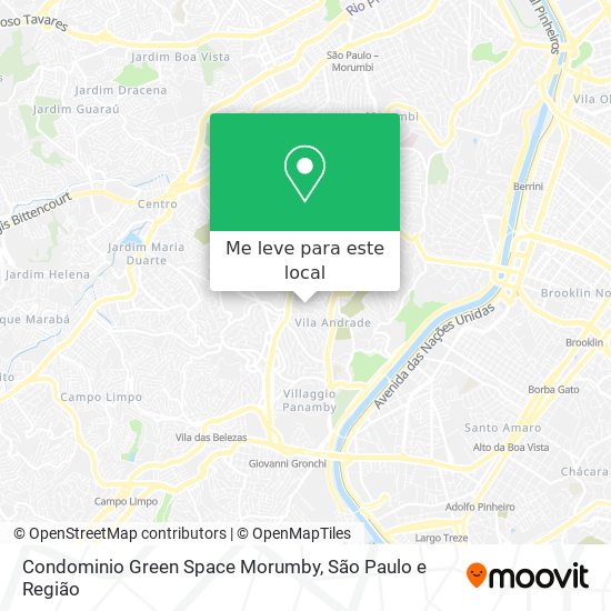 Condominio Green Space Morumby mapa