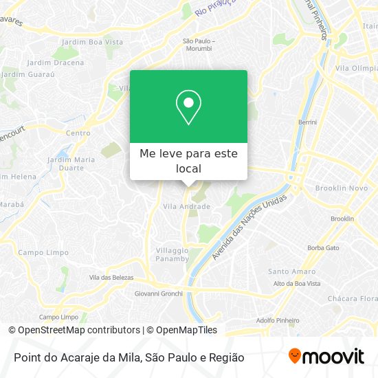 Point do Acaraje da Mila mapa