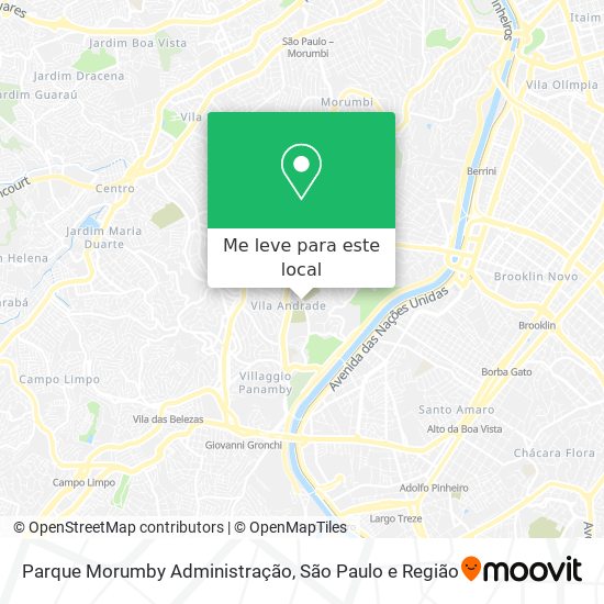 Parque Morumby Administração mapa