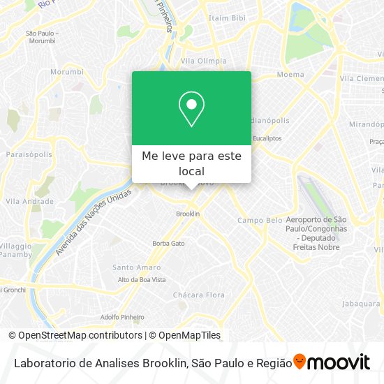 Laboratorio de Analises Brooklin mapa