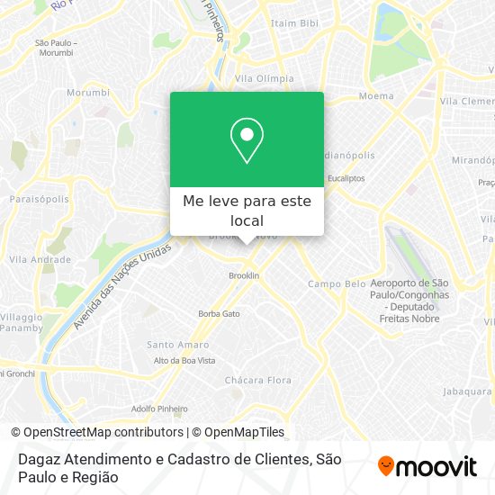 Dagaz Atendimento e Cadastro de Clientes mapa