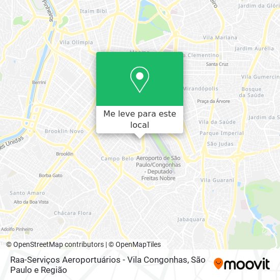 Raa-Serviços Aeroportuários - Vila Congonhas mapa