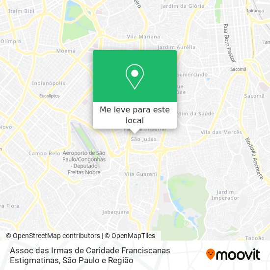 Assoc das Irmas de Caridade Franciscanas Estigmatinas mapa