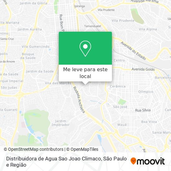 Distribuidora de Agua Sao Joao Climaco mapa