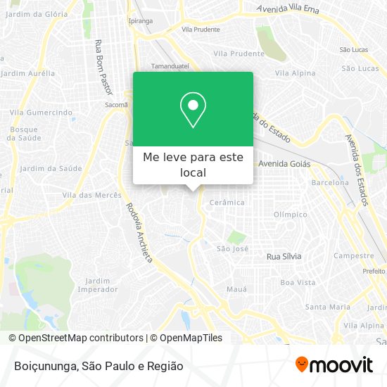 Boiçununga mapa