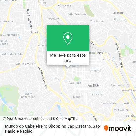 Mundo do Cabeleireiro Shopping São Caetano mapa