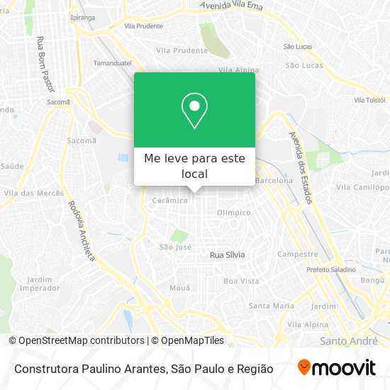 Construtora Paulino Arantes mapa