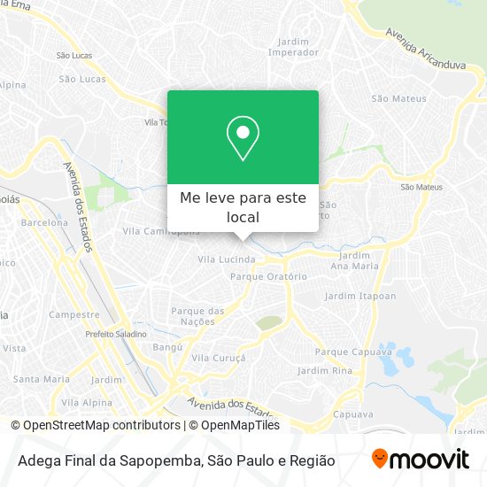 Adega Final da Sapopemba mapa