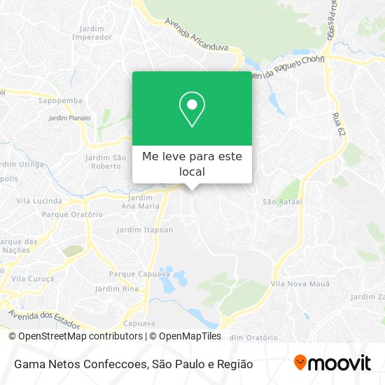 Gama Netos Confeccoes mapa