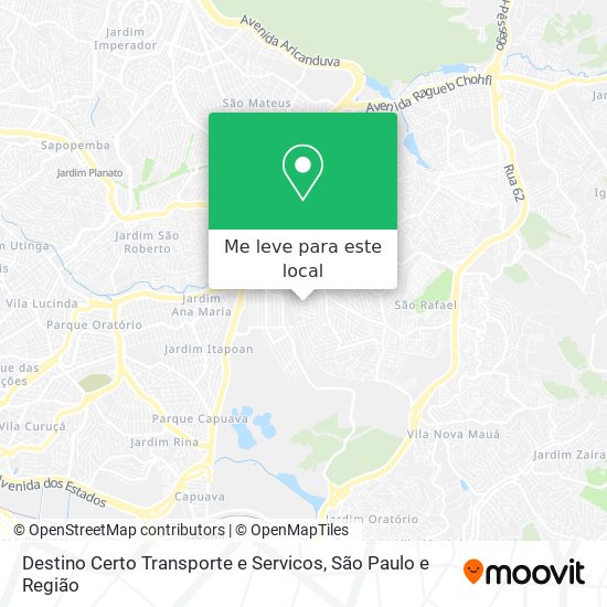 Destino Certo Transporte e Servicos mapa