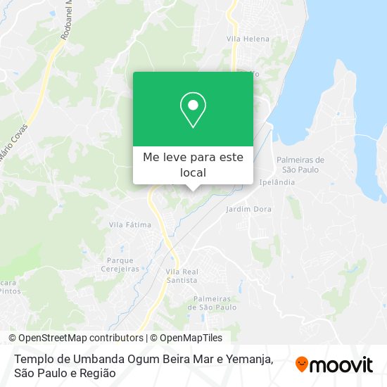 Templo de Umbanda Ogum Beira Mar e Yemanja mapa
