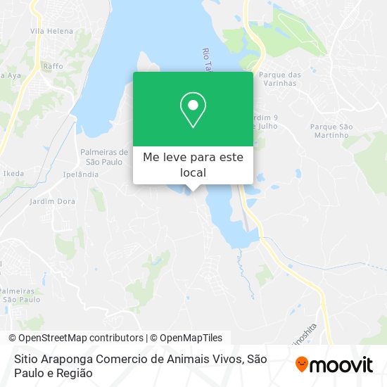 Sitio Araponga Comercio de Animais Vivos mapa