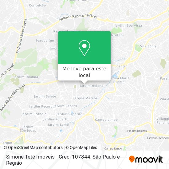 Simone Tetê Imóveis - Creci 107844 mapa