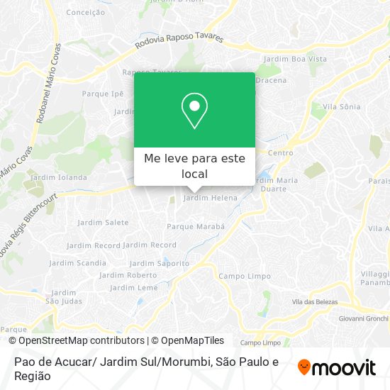 Pao de Acucar/ Jardim Sul / Morumbi mapa