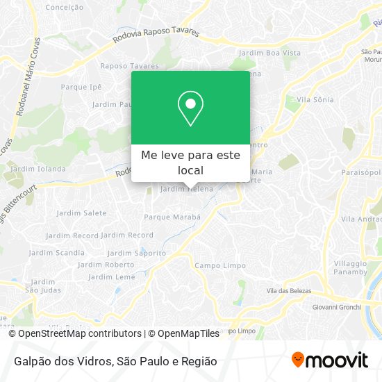 Galpão dos Vidros mapa